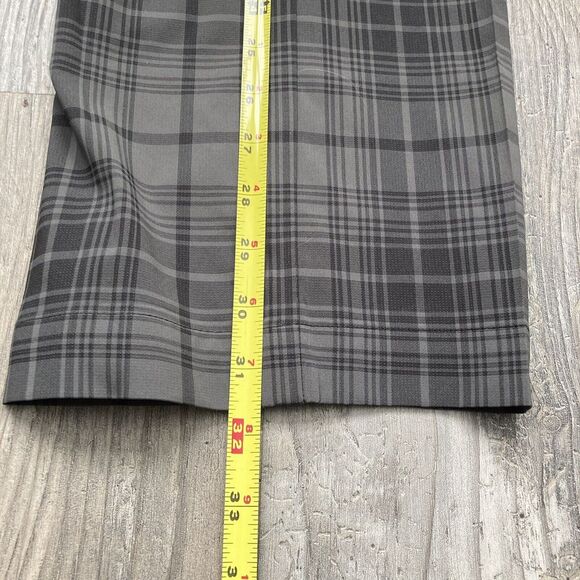 Nike Golf Pants Mens 32x32 Gray Black Tartan Plaid DriFit Performance Stretc - Picture 9 of 13